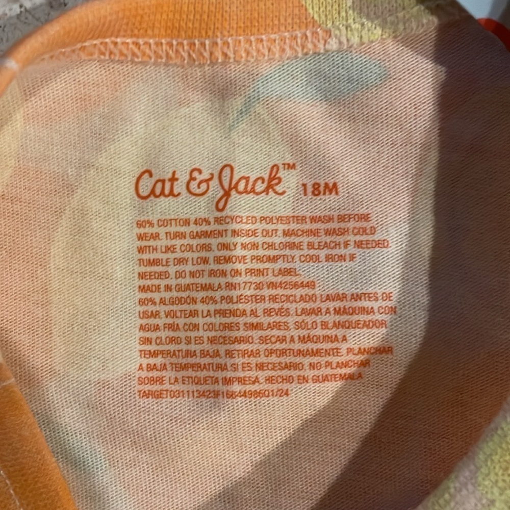💕 Mix & Match 3 / $15 NWT Cat & Jack Girls Orange & Lemon Tank Top - Picture 4 of 4